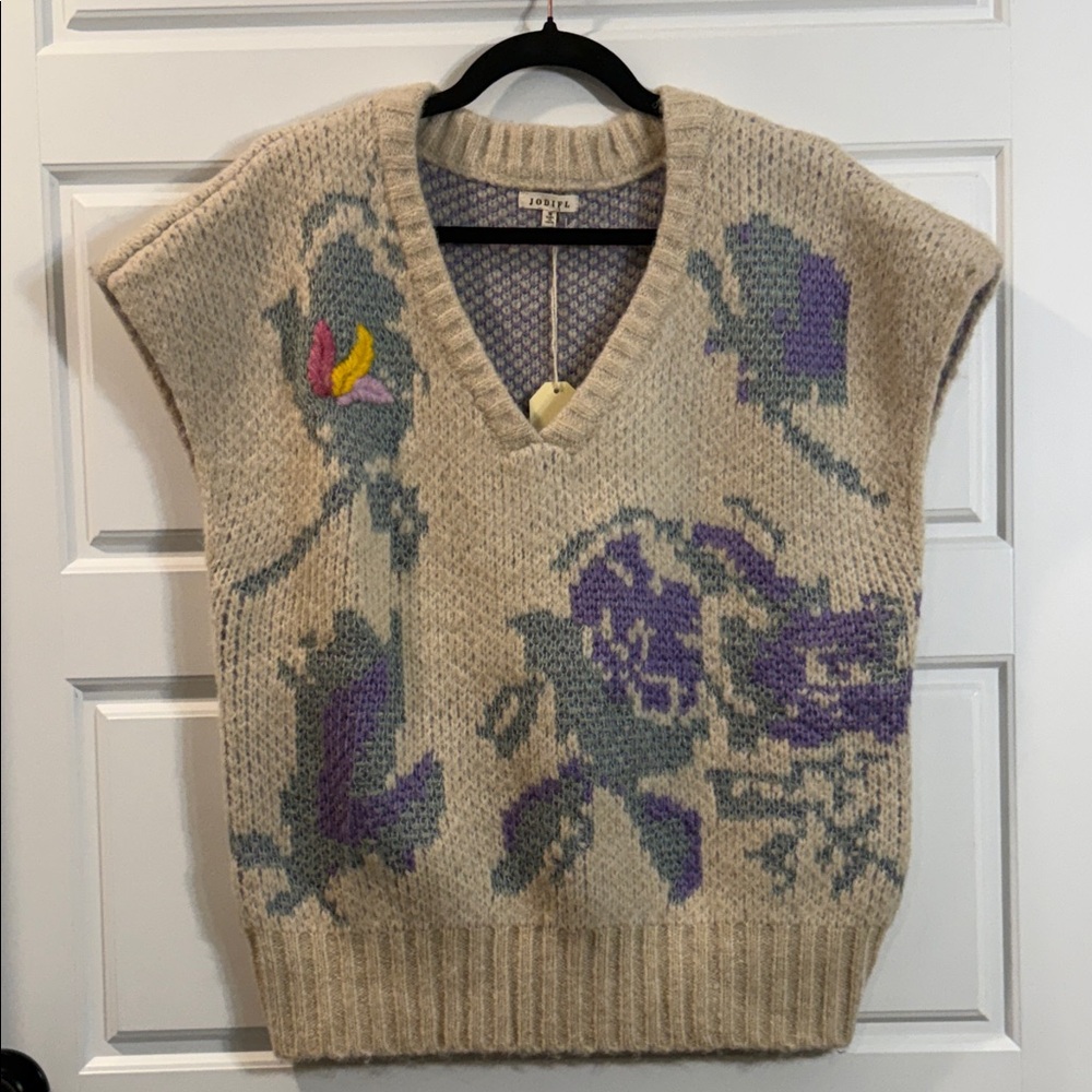 Jodifl chunky sleeveless sweater medium NWT